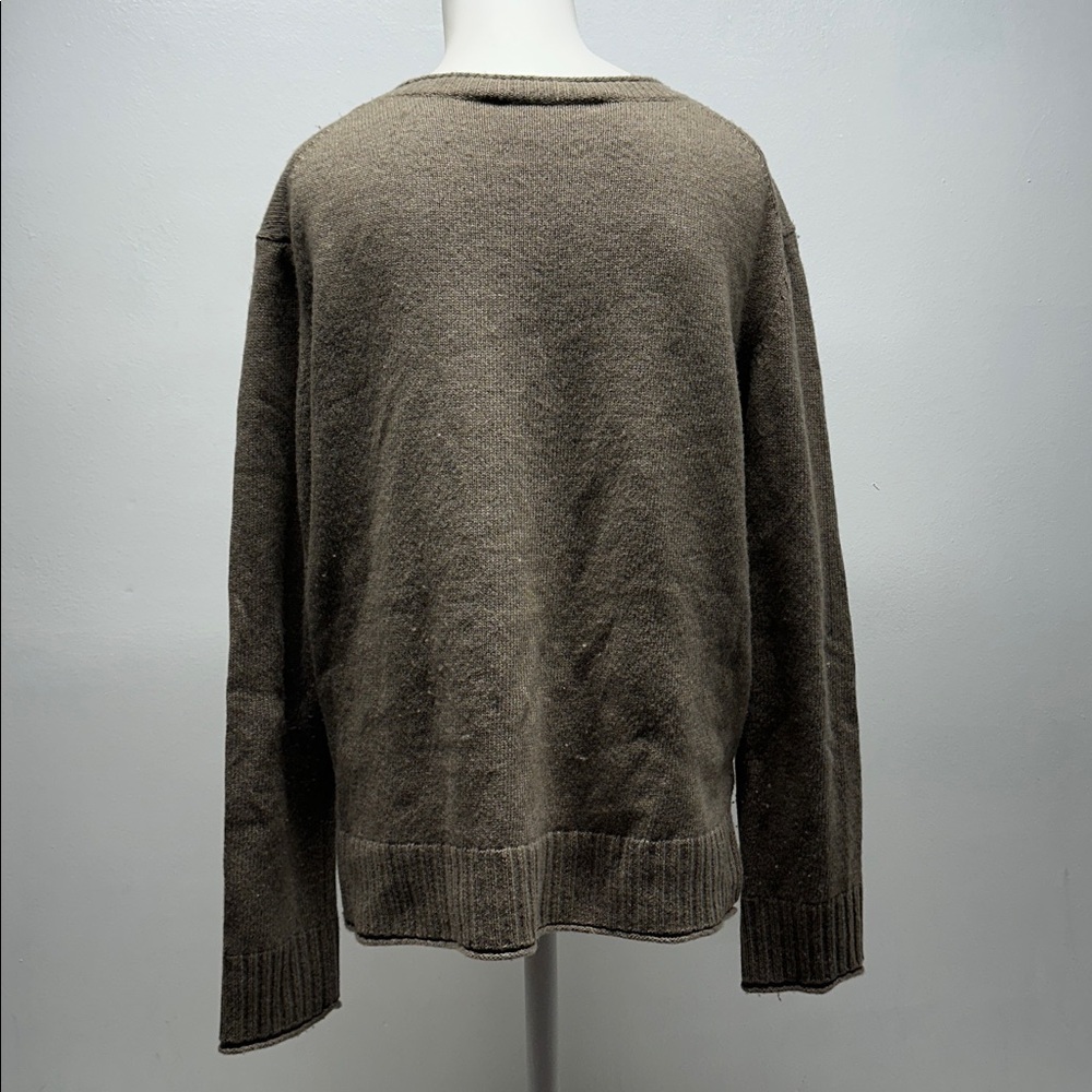 Jenni Kayne Everyday Sweater Cashmere Wool Knit Blend Long Sleeve Taupe Brown XS - Picture 5 of 10